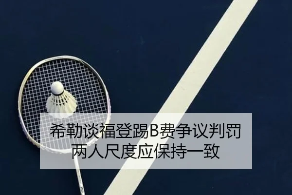 希勒谈福登踢B费争议判罚 两人尺度应保持一致